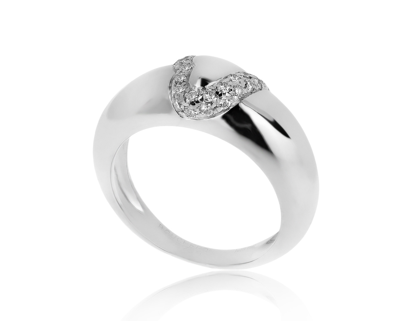 Оригинальное золотое кольцо с бриллиантами 0.13ct Boucheron 240520/1