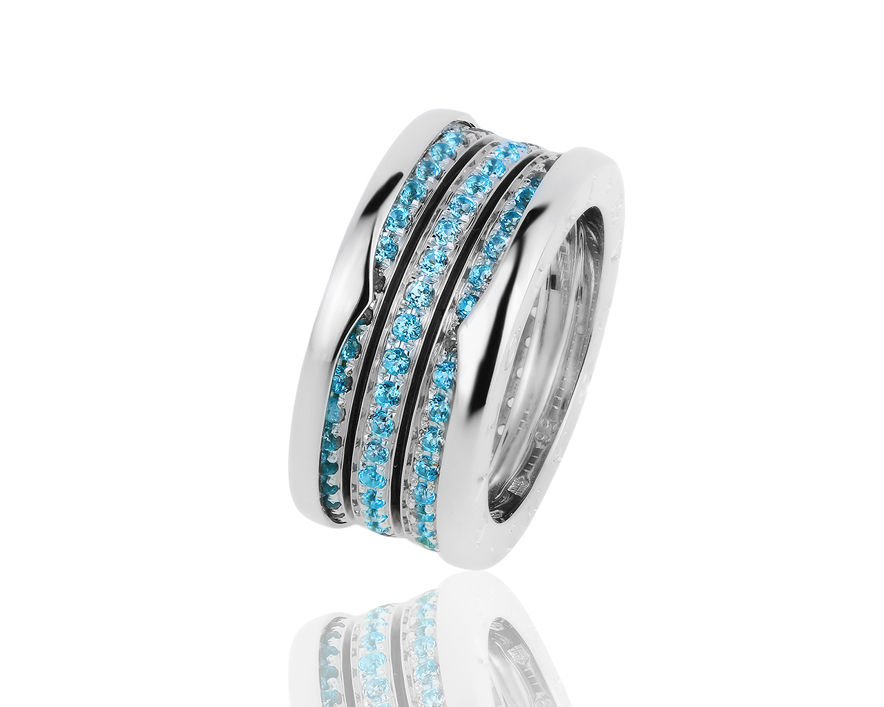 Оригинальное золотое кольцо с топазами Bvlgari 210819/5 Оригинальное золотое кольцо с топазами Bvlgari 210819/5