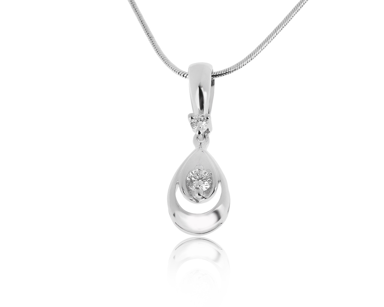 Романтичный золотой кулон с бриллиантами 0.16ct 310820/8