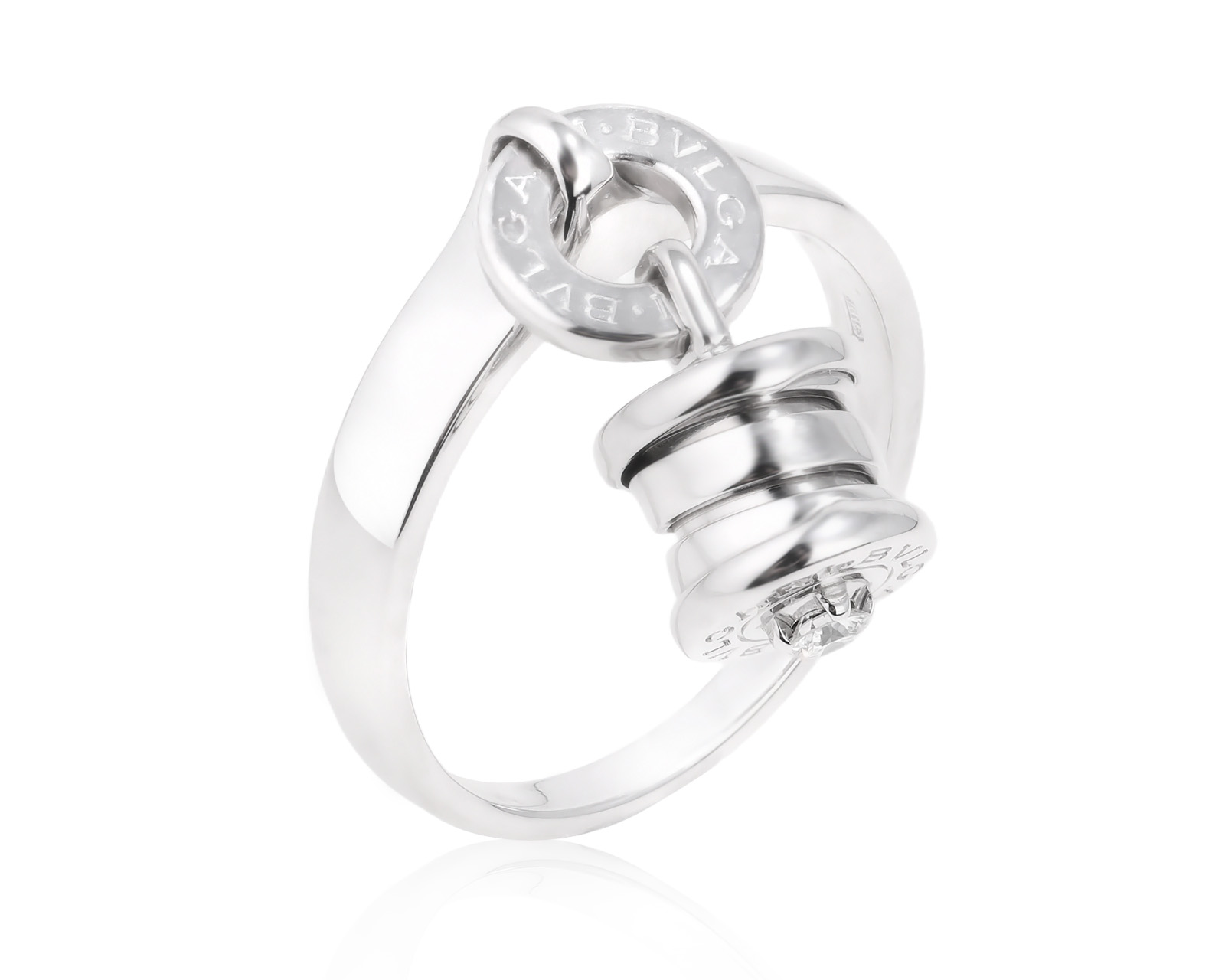 Оригинальное золотое кольцо с бриллиантом 0.05ct Bvlgari B.Zero1 070725/2 Оригинальное золотое кольцо с бриллиантом 0.05ct Bvlgari B.Zero1 070725/2