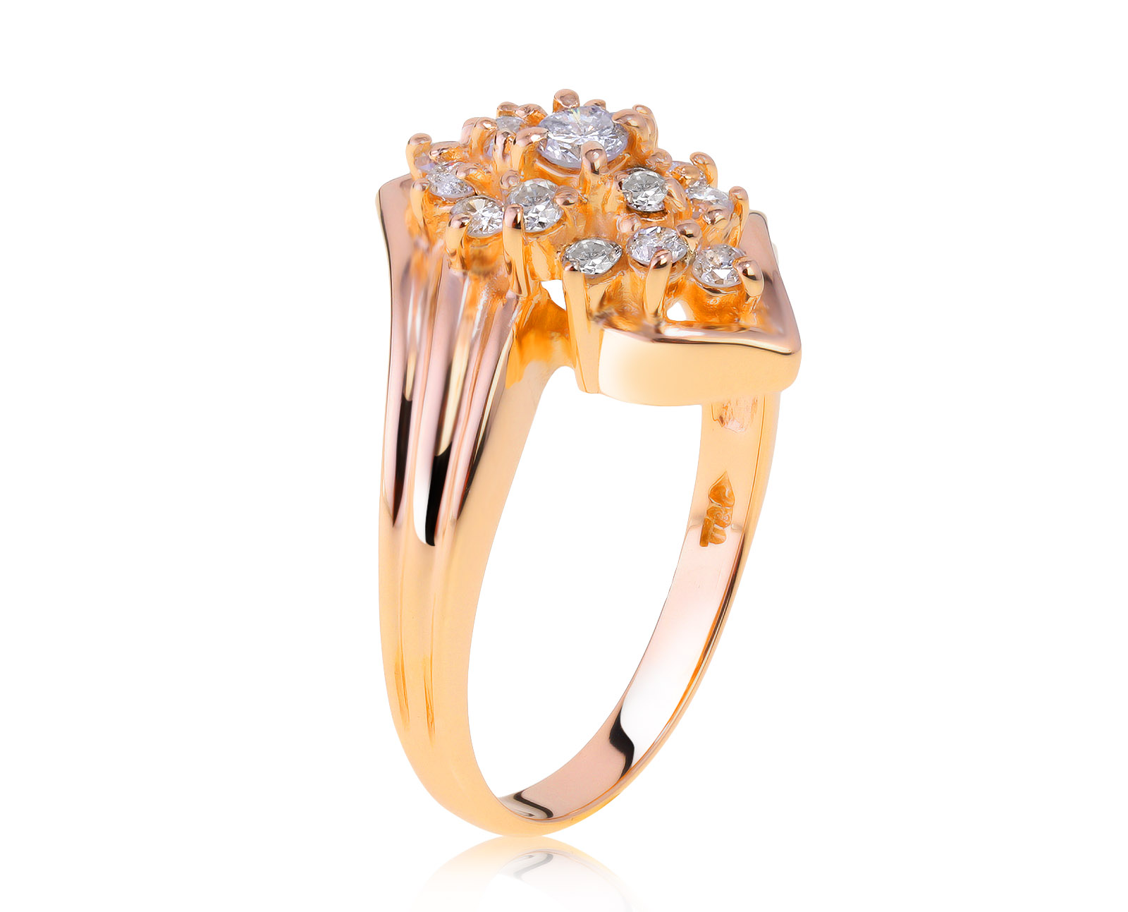 Очаровательное золотое кольцо с бриллиантами 0.39ct 230821/10