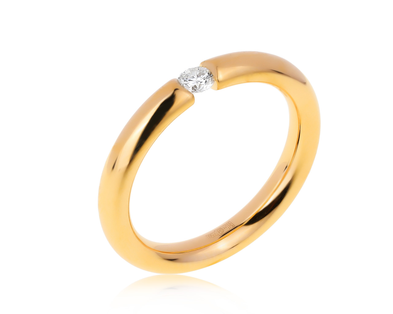 Оригинальное золотое кольцо с бриллиантом 0.14ct Maty 241020/7
