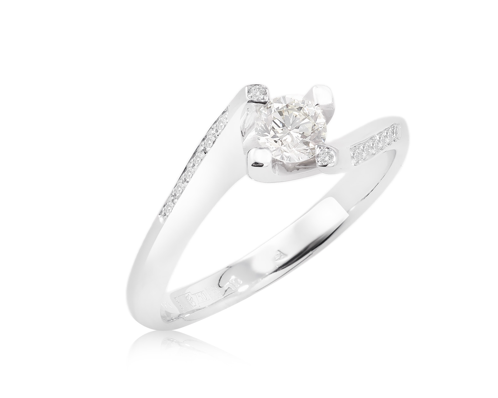 Золотое кольцо с бриллиантами 0.34ct 201123/3