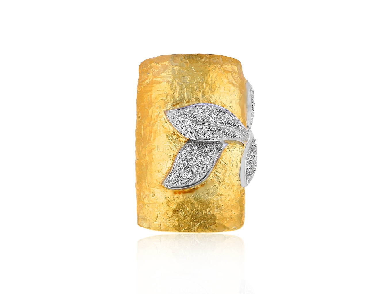 Оригинальное золотое кольцо с бриллиантами 1.14ct German Kabirski