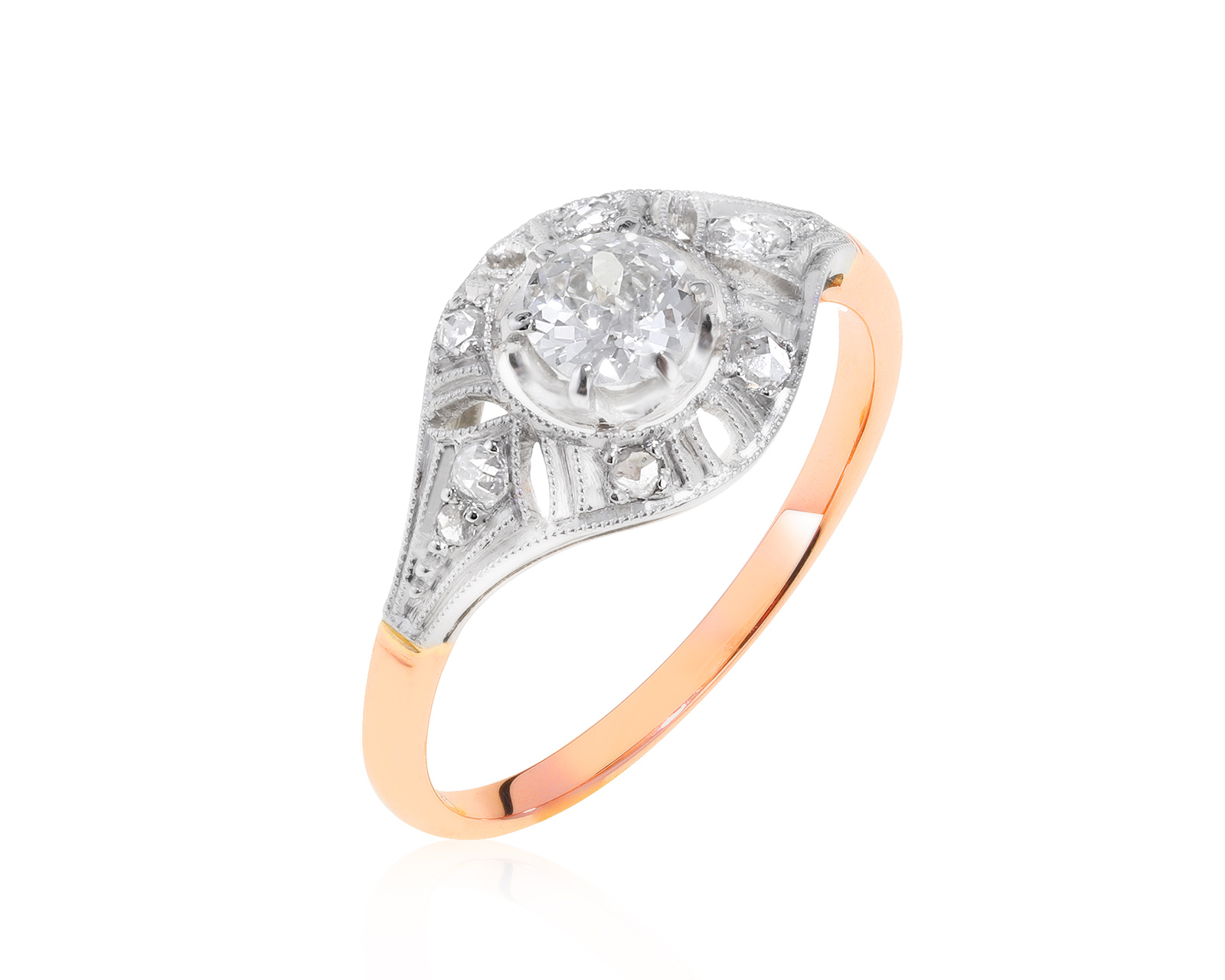 Роскошное золотое кольцо с бриллиантами 0.46ct СССР 240122/18 Роскошное золотое кольцо с бриллиантами 0.46ct СССР 240122/18