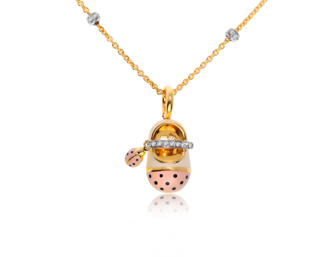 Оригинальный золотой кулон с бриллиантами 0.23ct Aaron Basha 020920/012