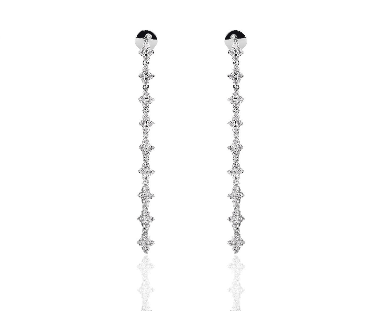 Стильные золотые серьги с бриллиантами 1.89ct ЭПЛ 230918/2