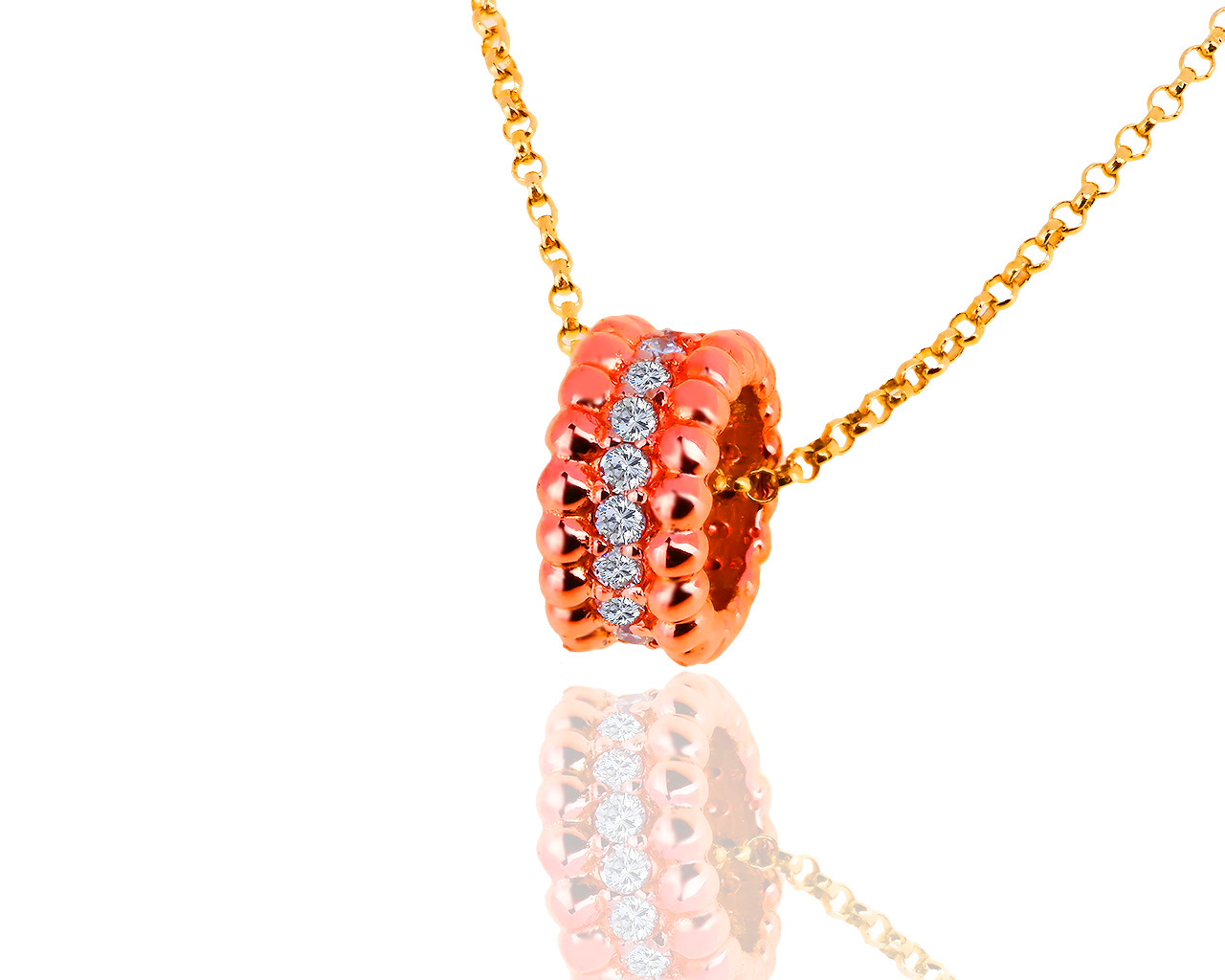 Оригинальная золотая подвеска с бриллиантами 0.24ct Roberto Bravo 180519/4