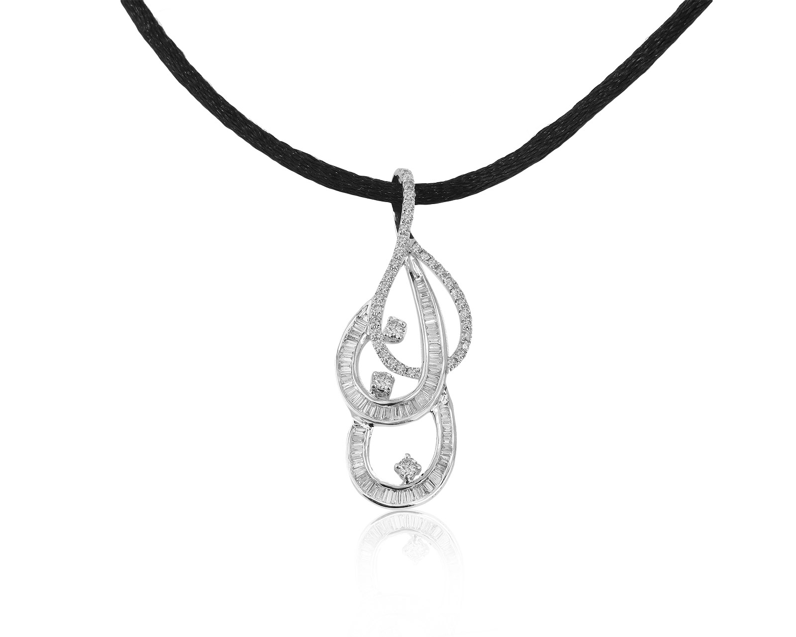 Стильный золотой кулон с бриллиантами 0.81ct 060721/2