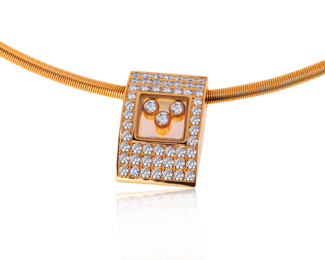 Оригинальный золотой кулон с бриллиантами 0.98ct Chopard 250620/1