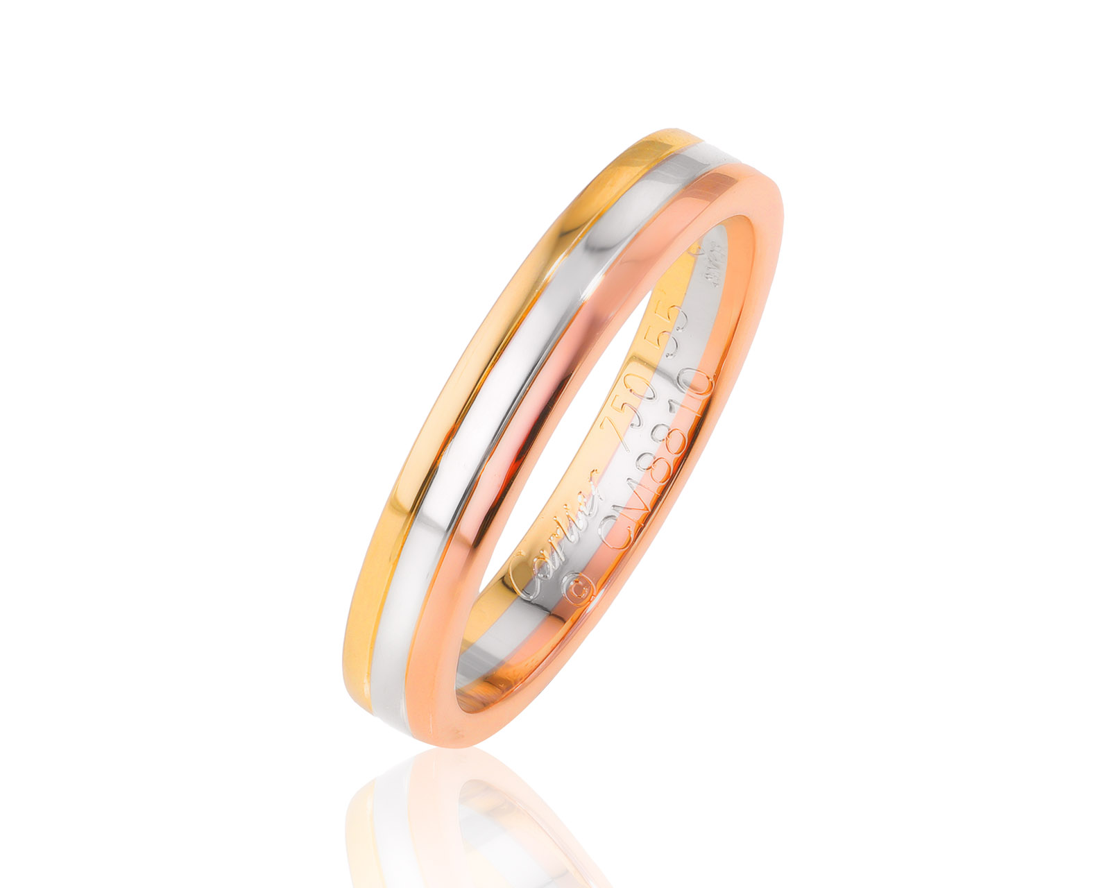 Оригинальное золотое кольцо Cartier Trinity Vendome Louis 030824/7