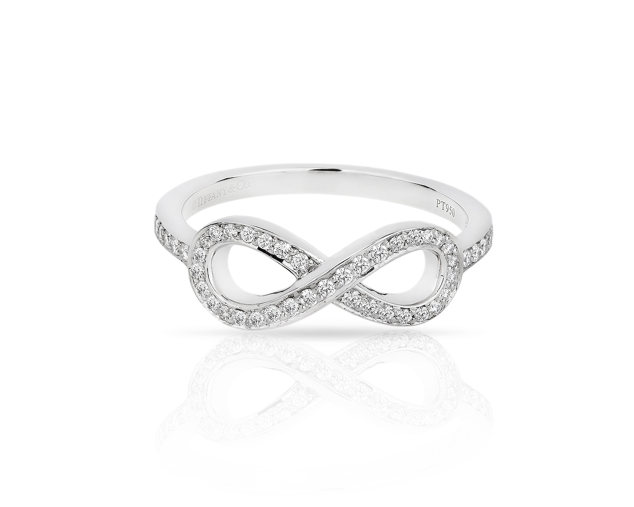 Платиновое кольцо с бриллиантами 0.13ct Tiffany&Co Infinity 030318/8