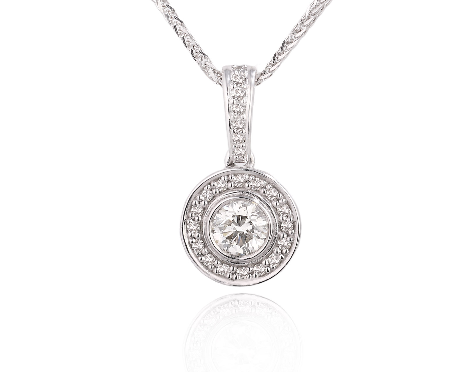 Золотой кулон с бриллиантами 0.49ct 180925/7