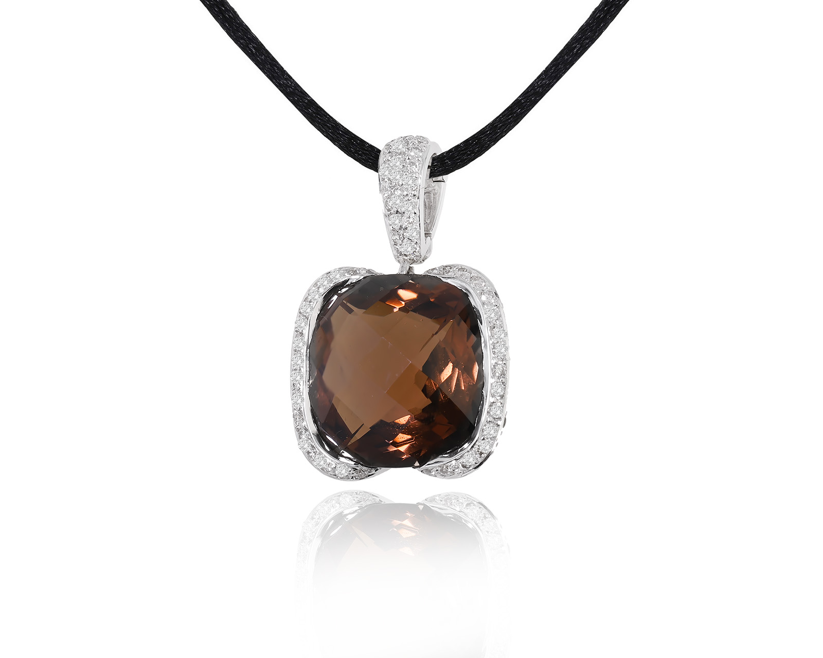 Золотой кулон с дымчатым кварцем 18.00ct 150723/16