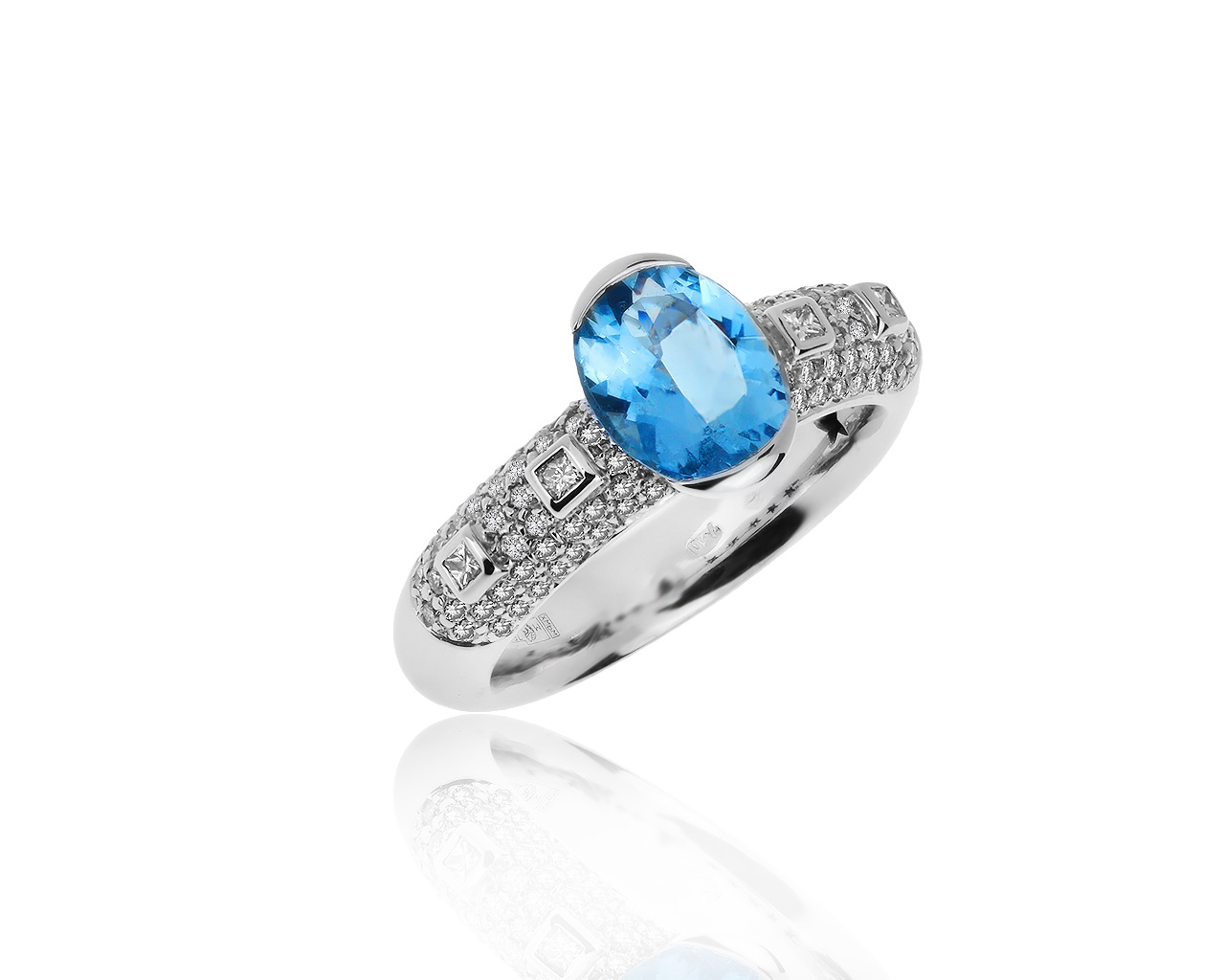 Оригинальное золотое кольцо с аквамарином 1.16ct H.Stern 060220/8