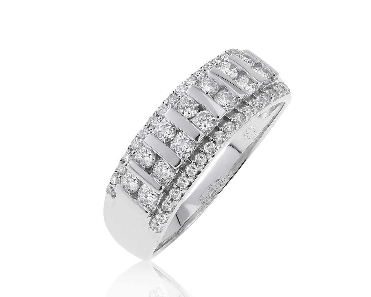 Престижное золотое кольцо с бриллиантами 0.55ct