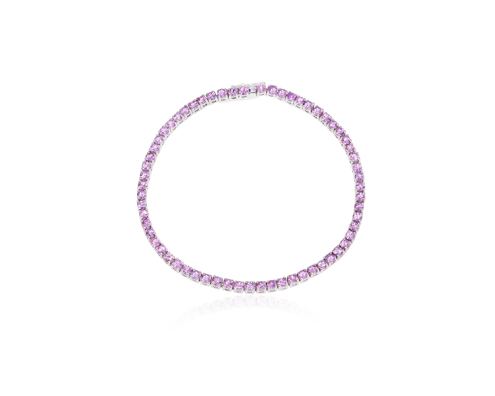 Золотой браслет с розовыми сапфирами 5.04ct 111024/9