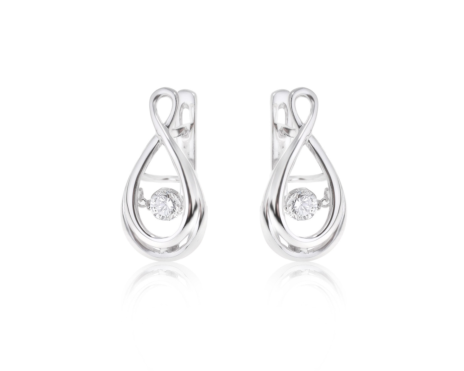 Золотые серьги с бриллиантами 0.32ct 080524/11