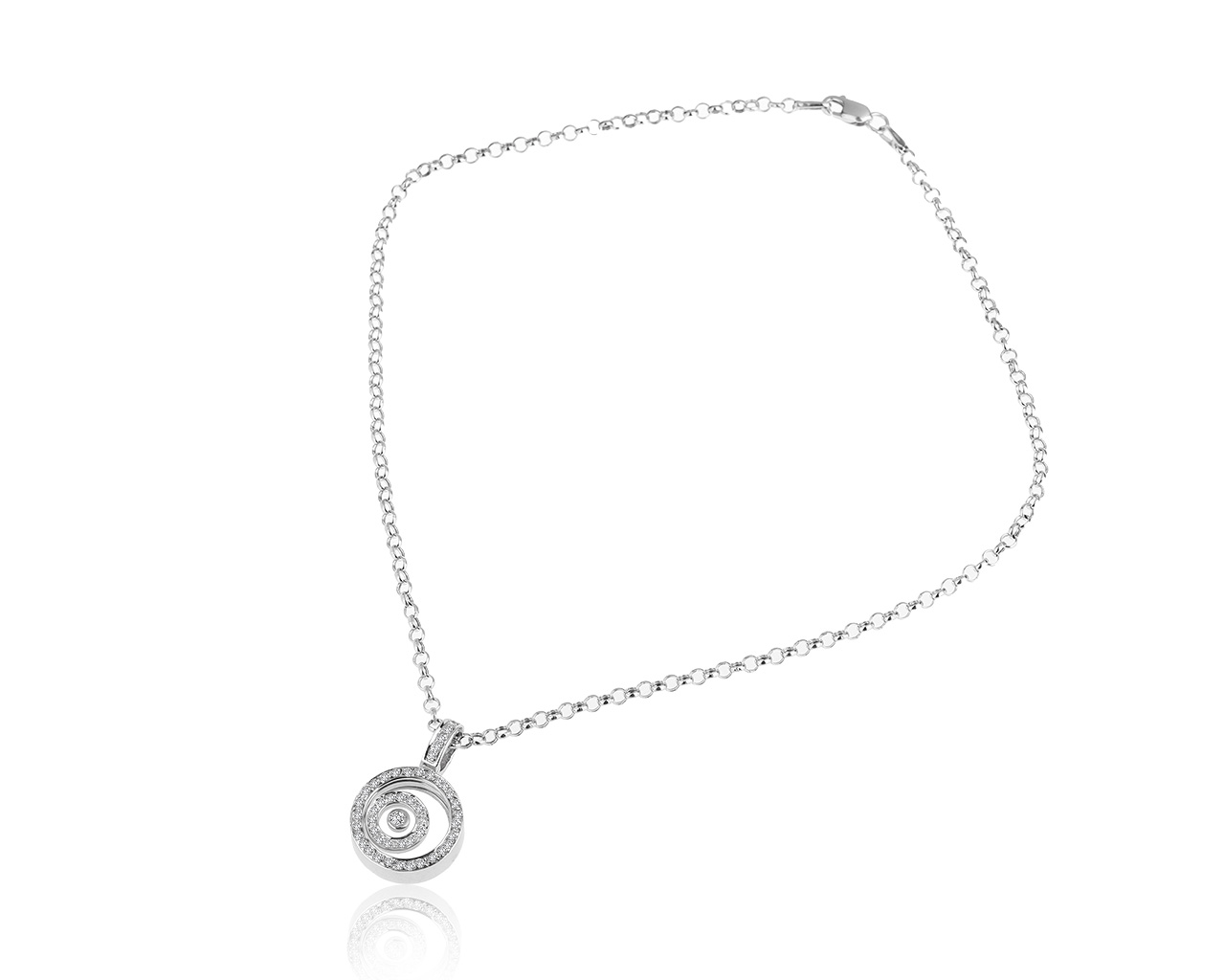 Притягательный золотой кулон с бриллиантами 0.35ct