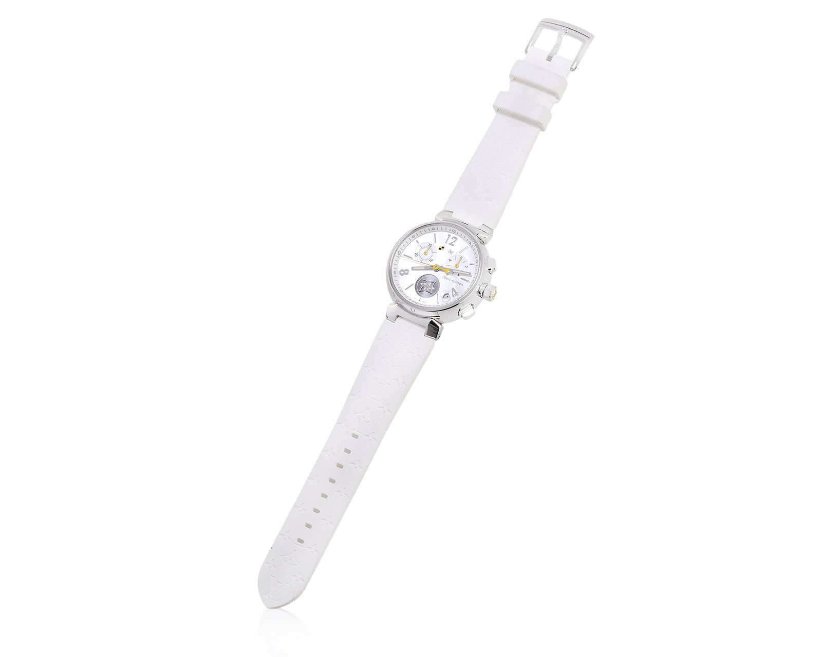 Оригинальные стальные часы Louis Vuitton Tambour Moon Star