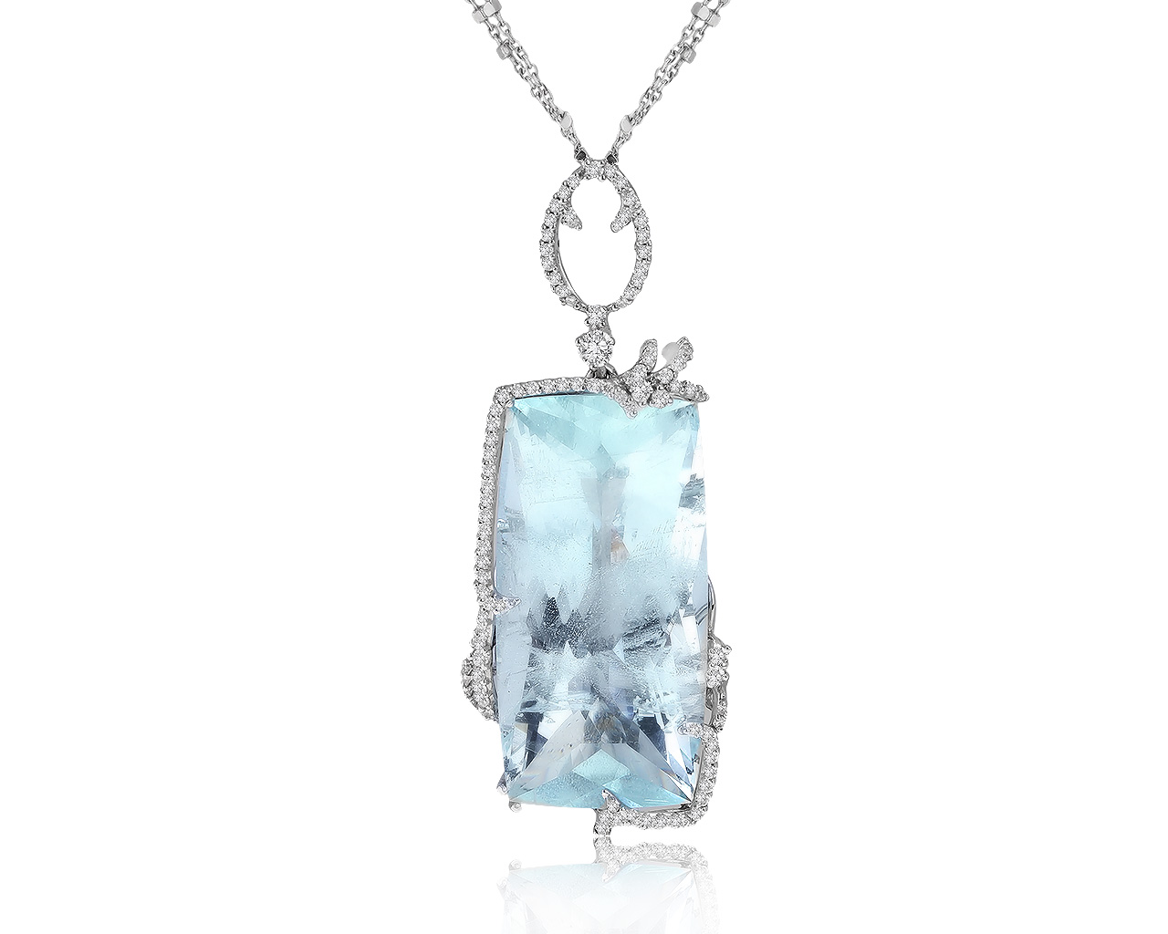 Оригинальный золотой кулон с аквамарином 53.37ct Giovanni Ferraris 140421/6