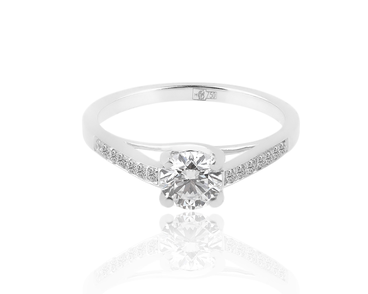 Помолвочное золотое кольцо с бриллиантами 0.70ct 140319/1