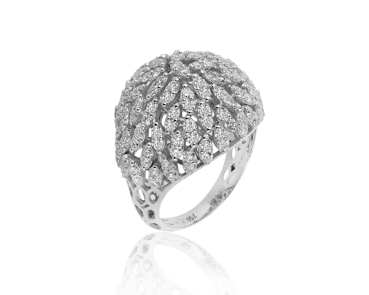 Восхитительное золотое кольцо с бриллиантами 2.85ct 290919/15