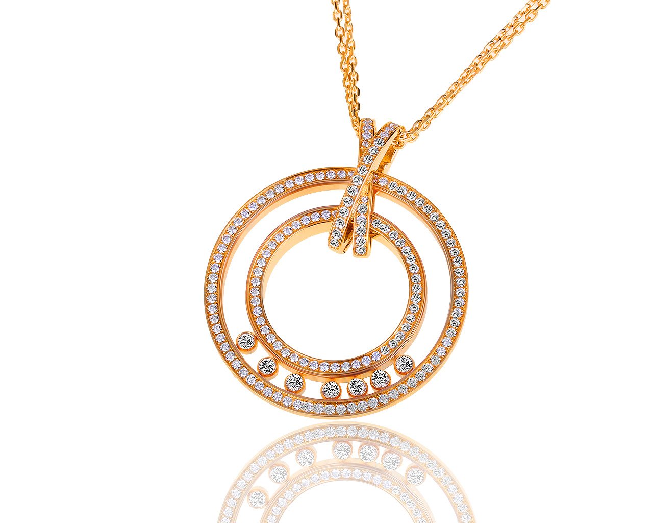 Золотая подвеска с бриллиантами 1.77ct Chopard 011118/4