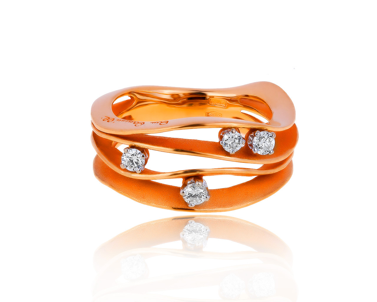 Оригинальное золотое кольцо с бриллиантами 0.27ct Annamaria Cammilli 280819/12