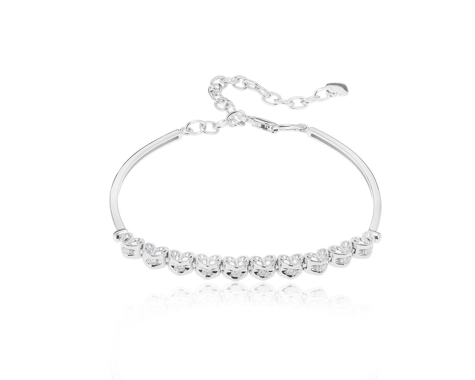 Превосходный золотой браслет с бриллиантами 0.17ct