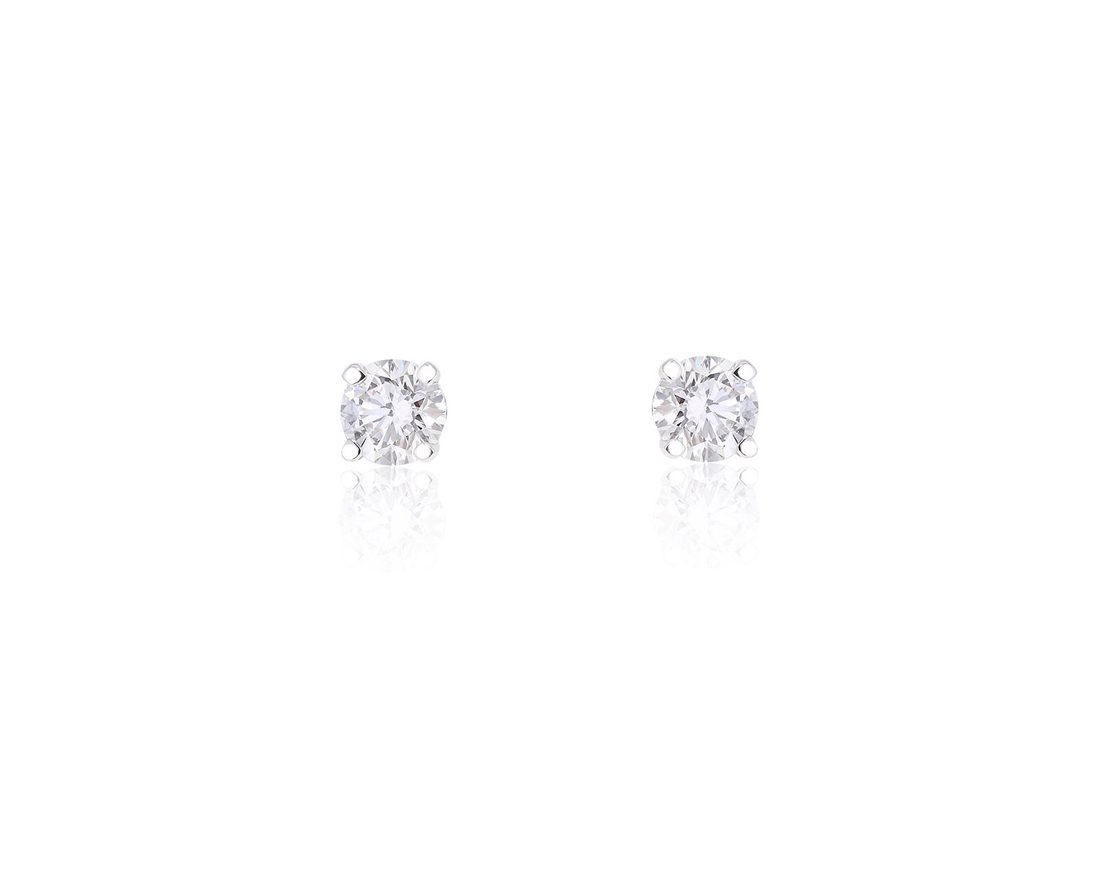 Золотые серьги с бриллиантами 0.72ct