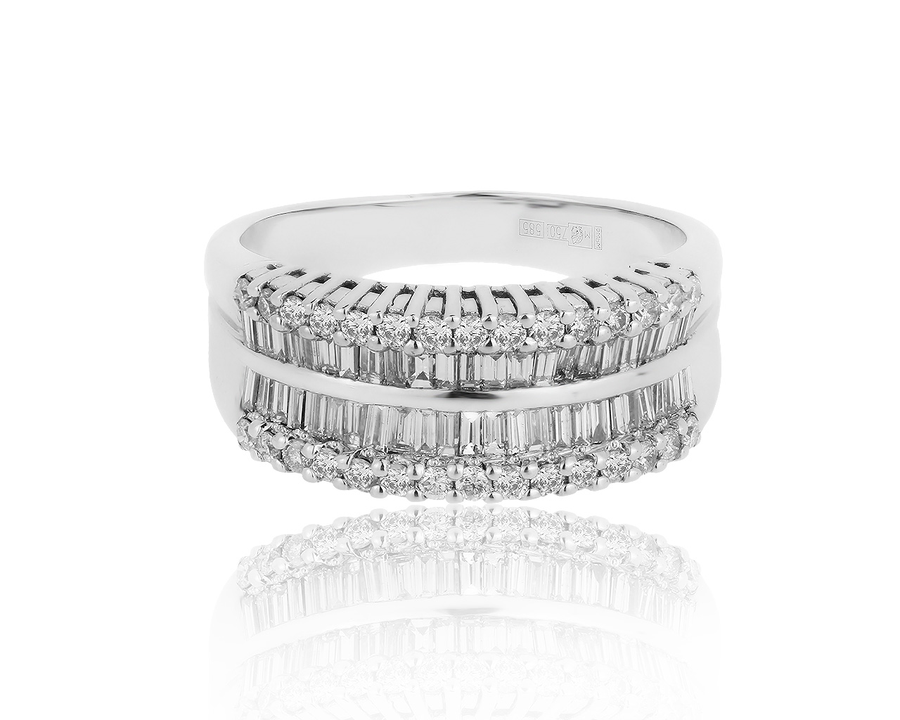 Итальянское золотое кольцо с бриллиантами 1.78ct 010819/9