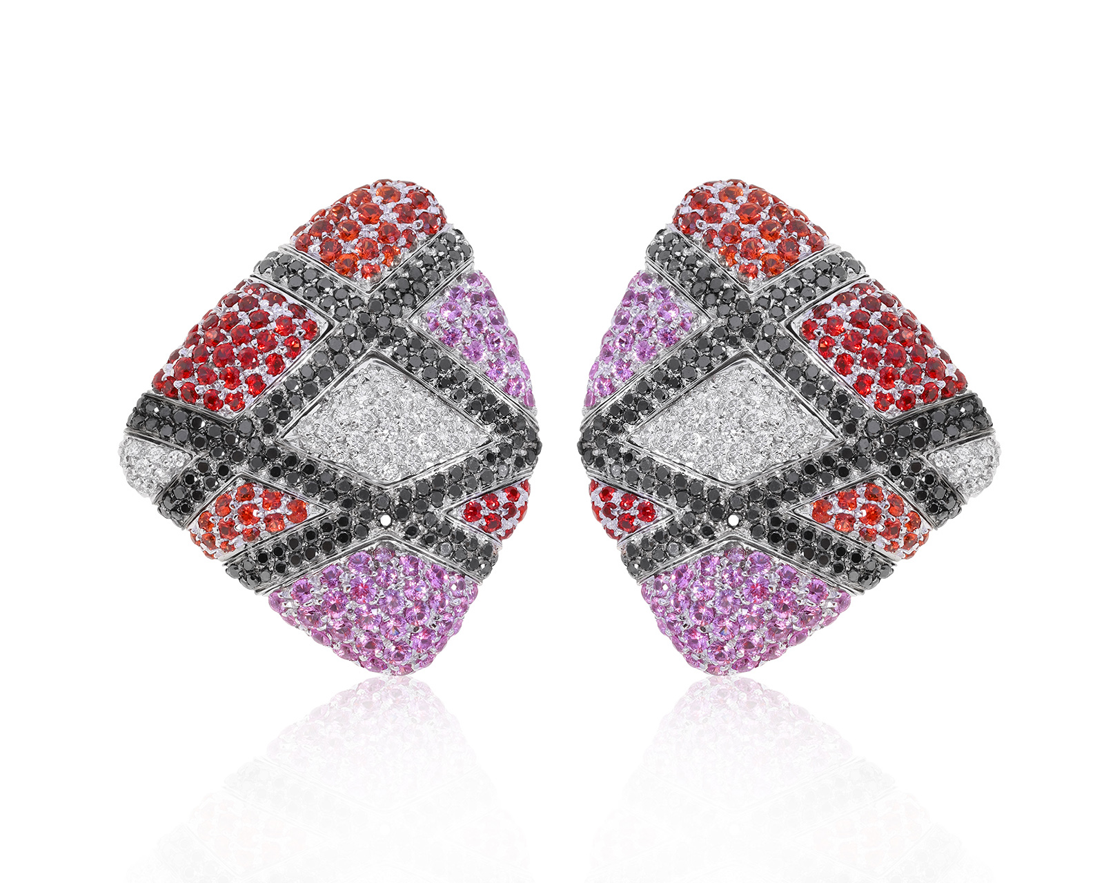 Оригинальные золотые серьги с сапфирами 7.11ct Palmiero