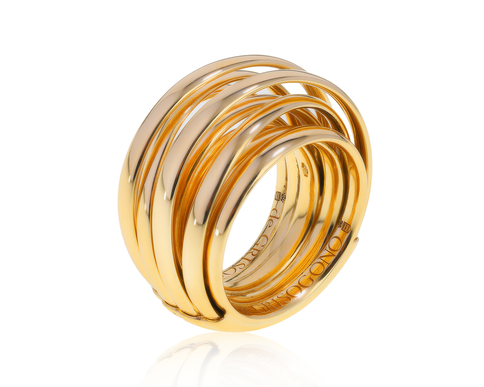 Оригинальное золотое кольцо De Grisogono Allegra 010322/1