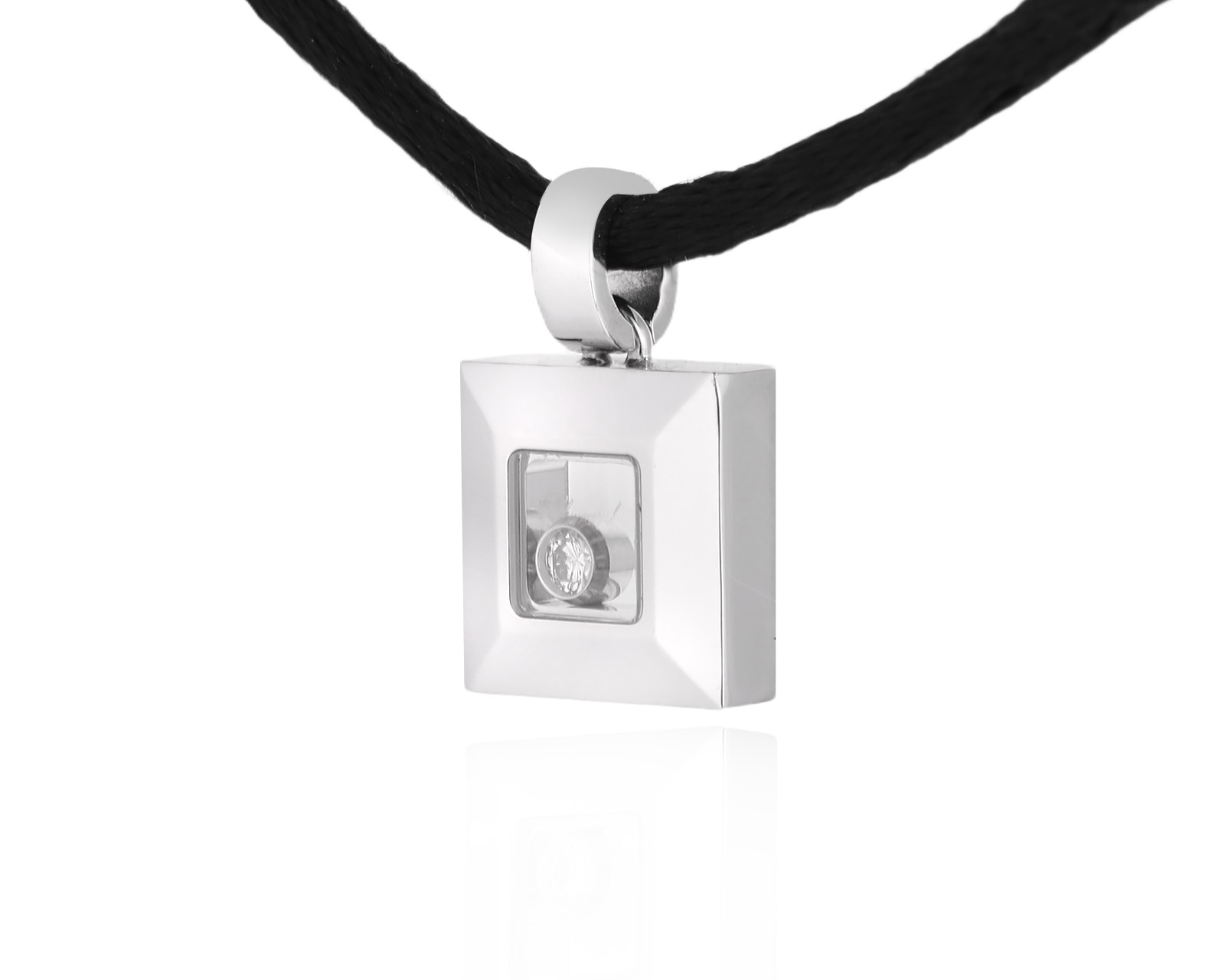 Оригинальный золотой кулон Chopard Happy Diamonds