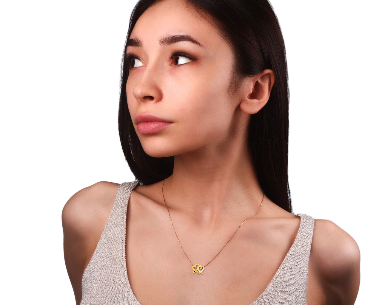 Золотая подвеска Tiffany&Co Elsa Peretti Loving Heart