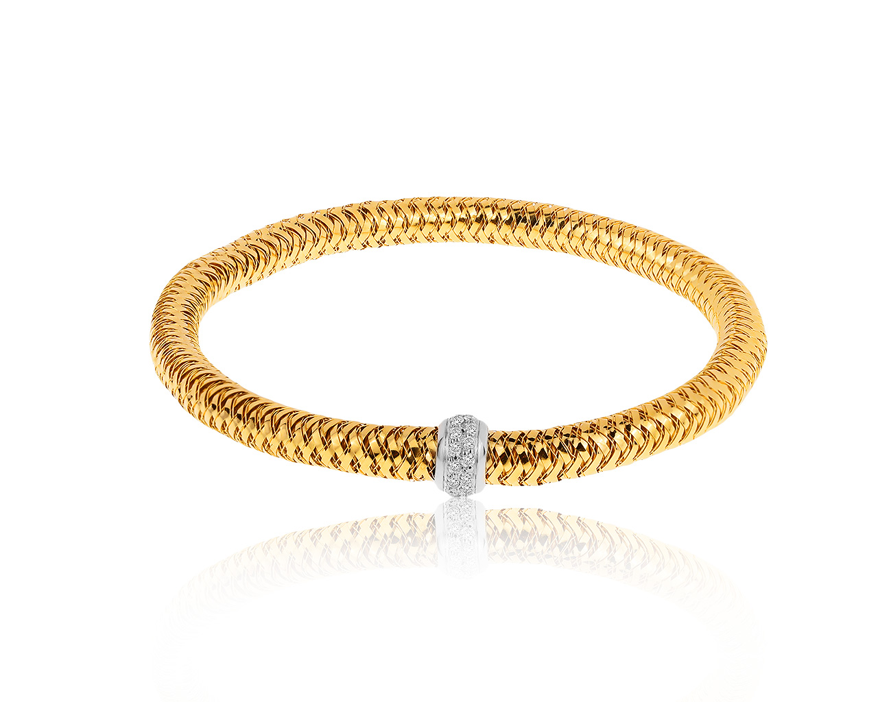 Оригинальный золотой браслет с бриллиантами 0.30ct Roberto Coin Primavera