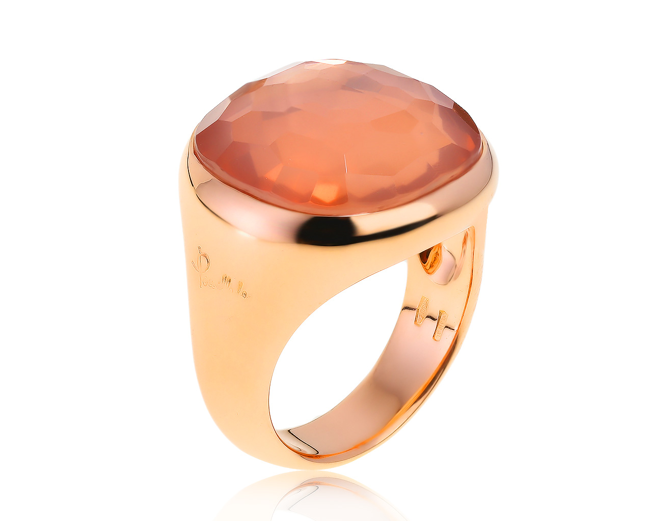 Оригинальное золотое кольцо с кварцем 11.13ct Pomellato Capri 140321/2