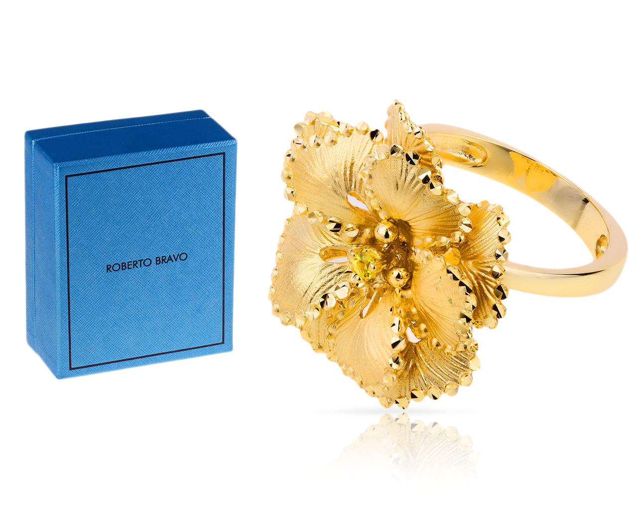 Золотое кольцо с цитрином Roberto Bravo