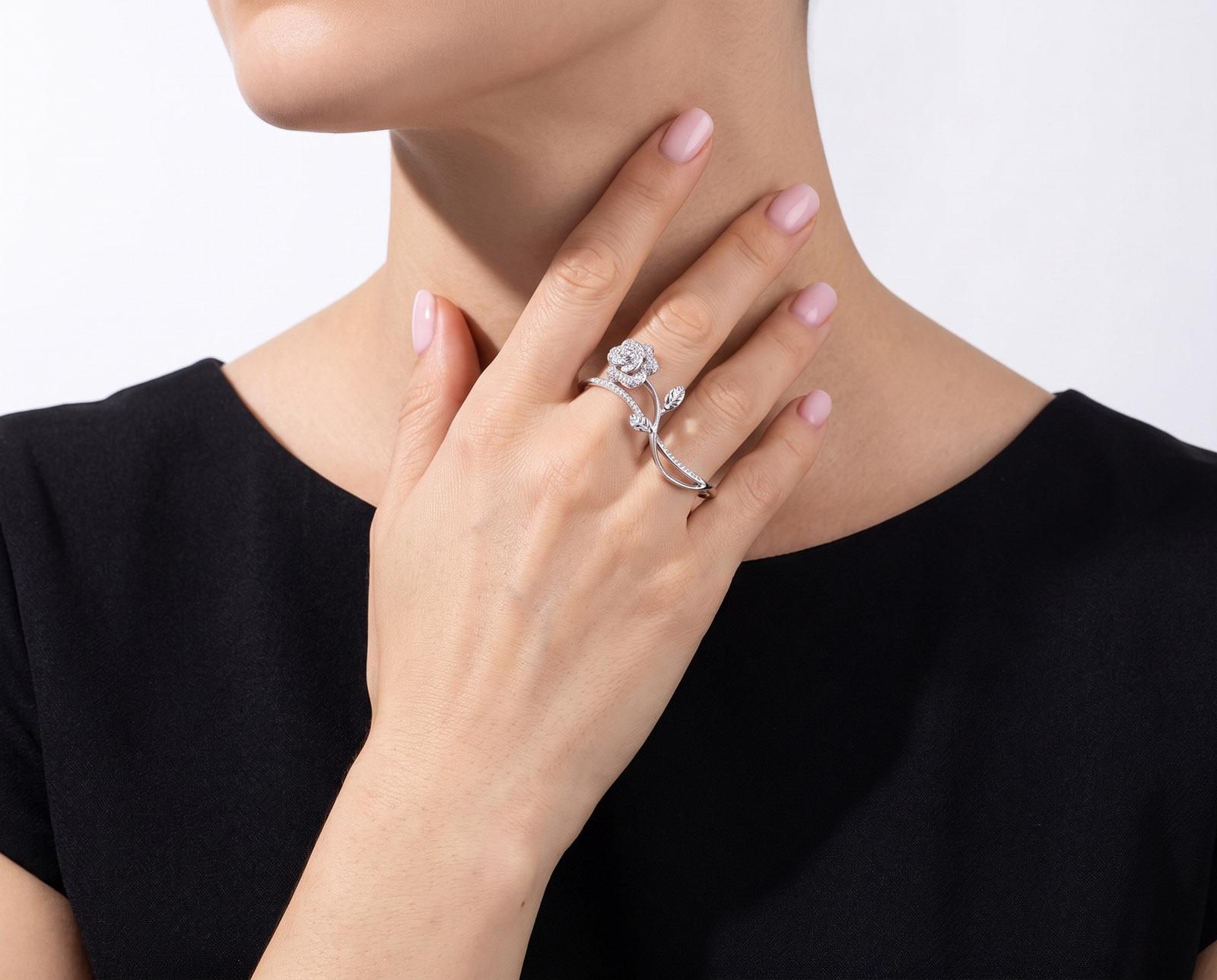 Золотое кольцо с бриллиантами 0.34ct