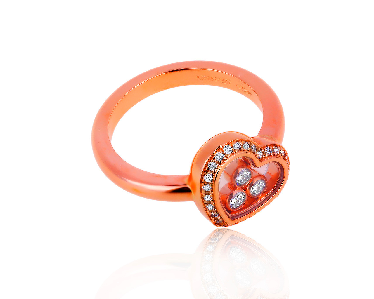 Оригинальное золотое кольцо с бриллиантами 0.27ct Chopard
