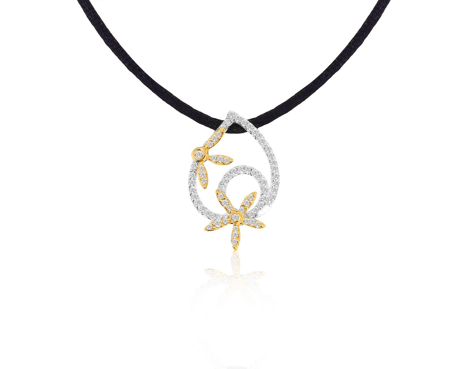 Красивый золотой кулон с бриллиантами 0.43ct 231021/4