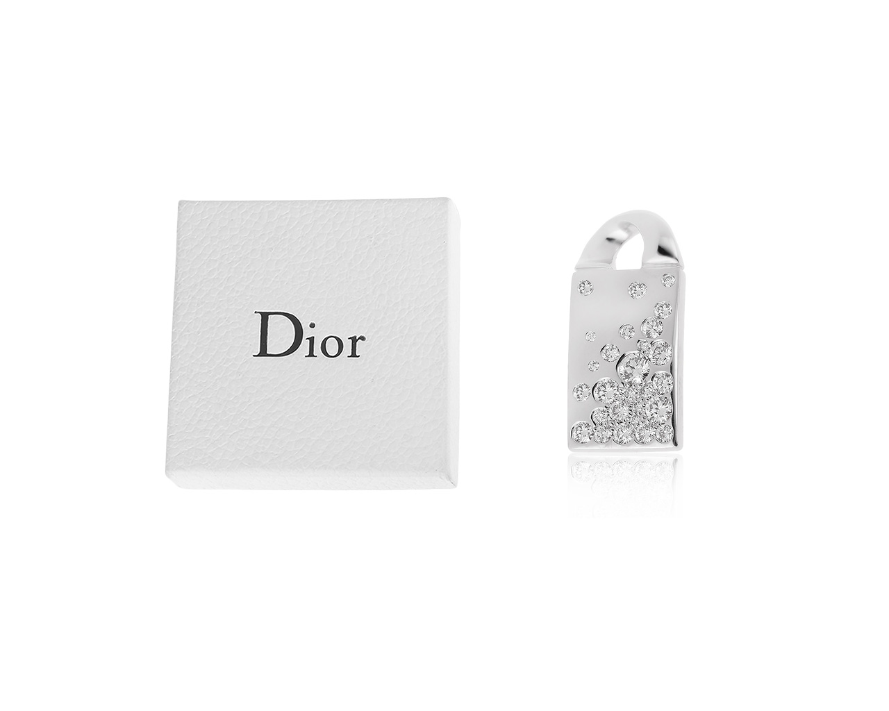 Оригинальный золотой кулон с бриллиантами 0.42ct Dior
