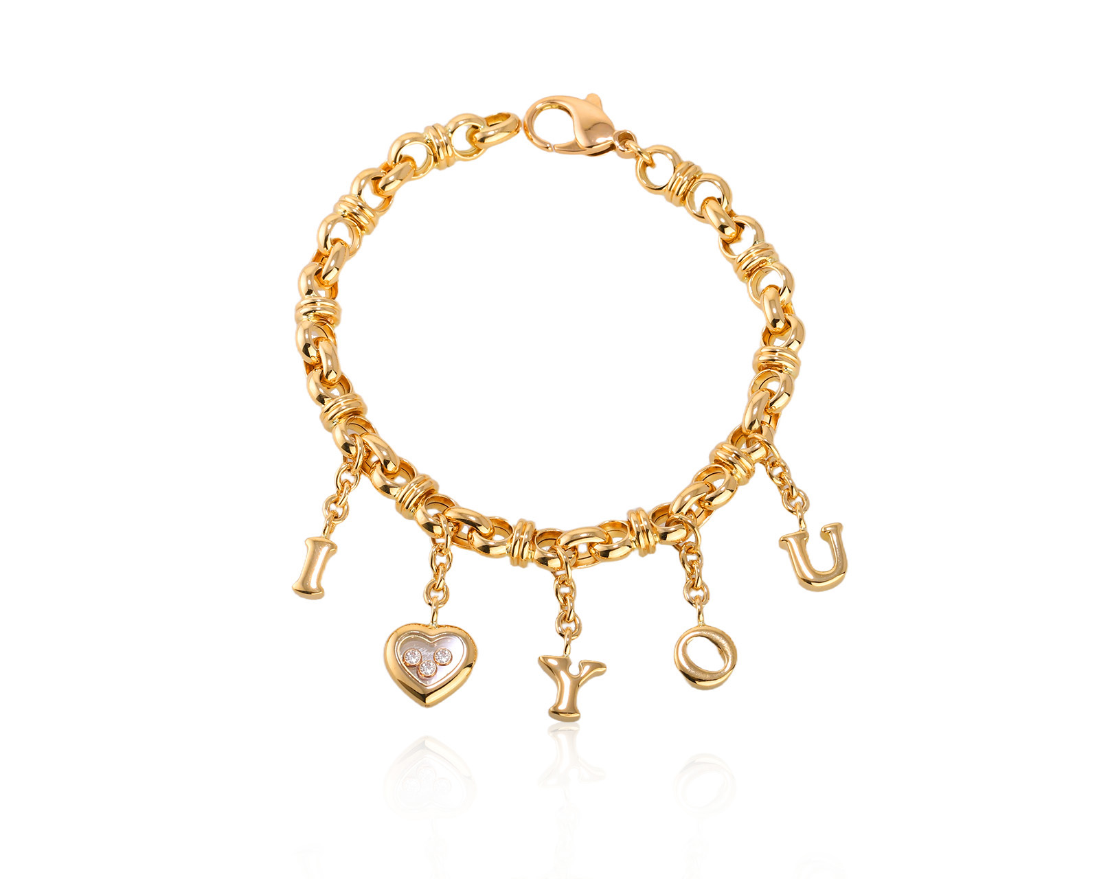 Оригинальный золотой браслет Chopard Happy Diamonds 160126/1