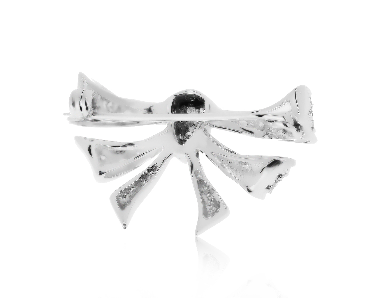 Праздничная золотая брошь с бриллиантами 0.83ct