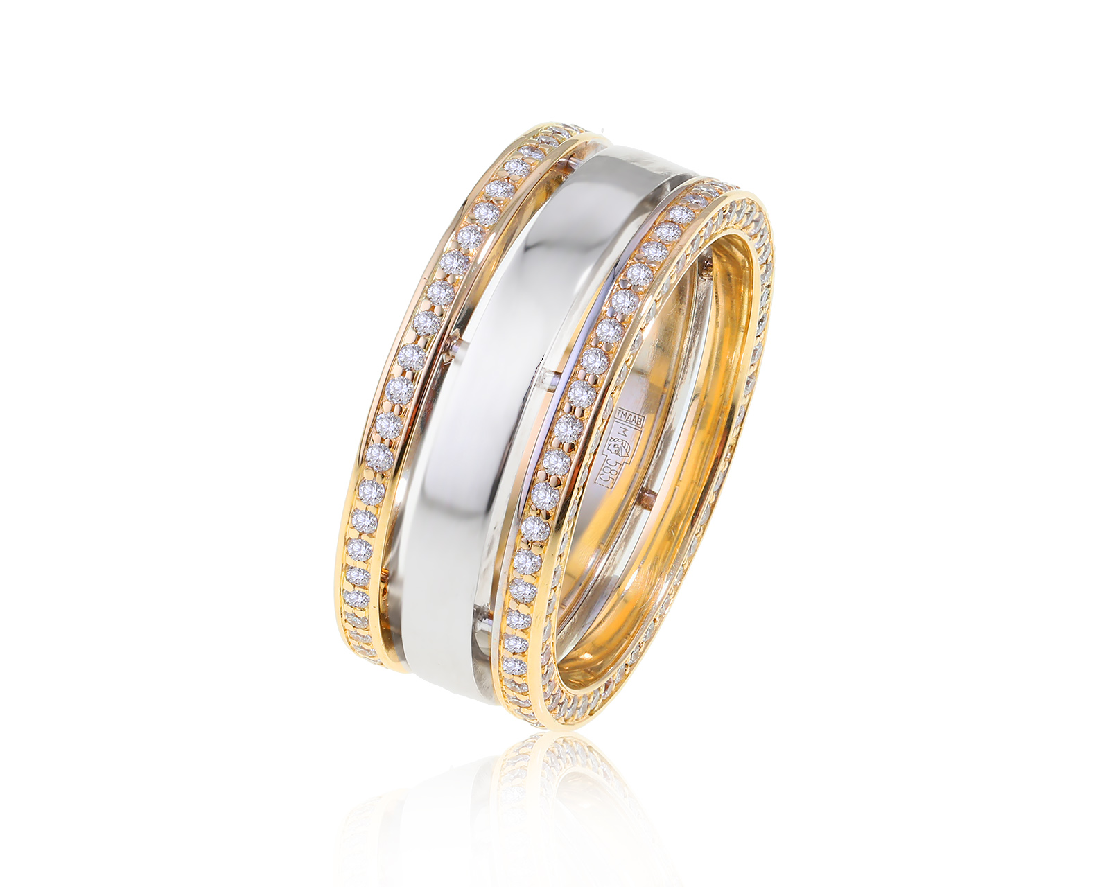 Золотое кольцо с бриллиантами 0.77ct