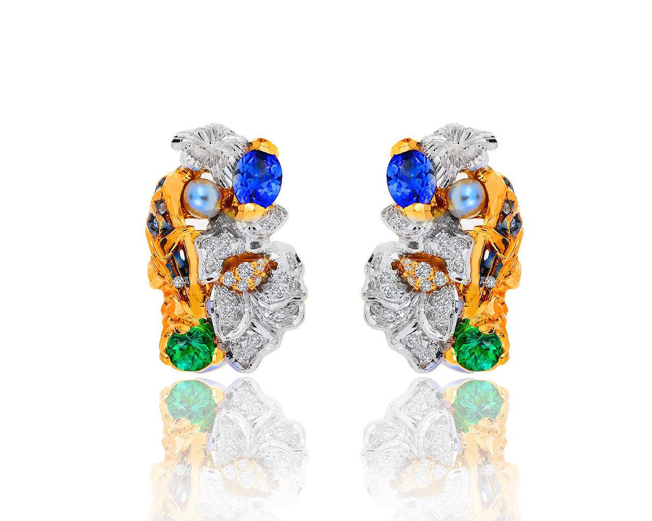 Оригинальные золотые серьги с бриллиантами 0.30ct Moiseikin 010819/25