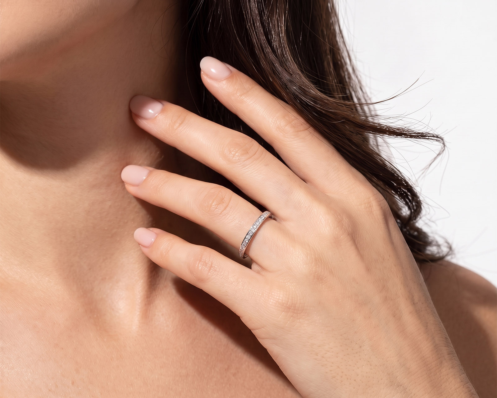 Оригинальное платиновое кольцо Tiffany&Co Forever Half-Circle