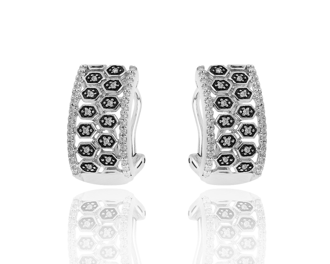Искусные золотые серьги с бриллиантами 0.35ct 100519/12 Искусные золотые серьги с бриллиантами 0.35ct 100519/12