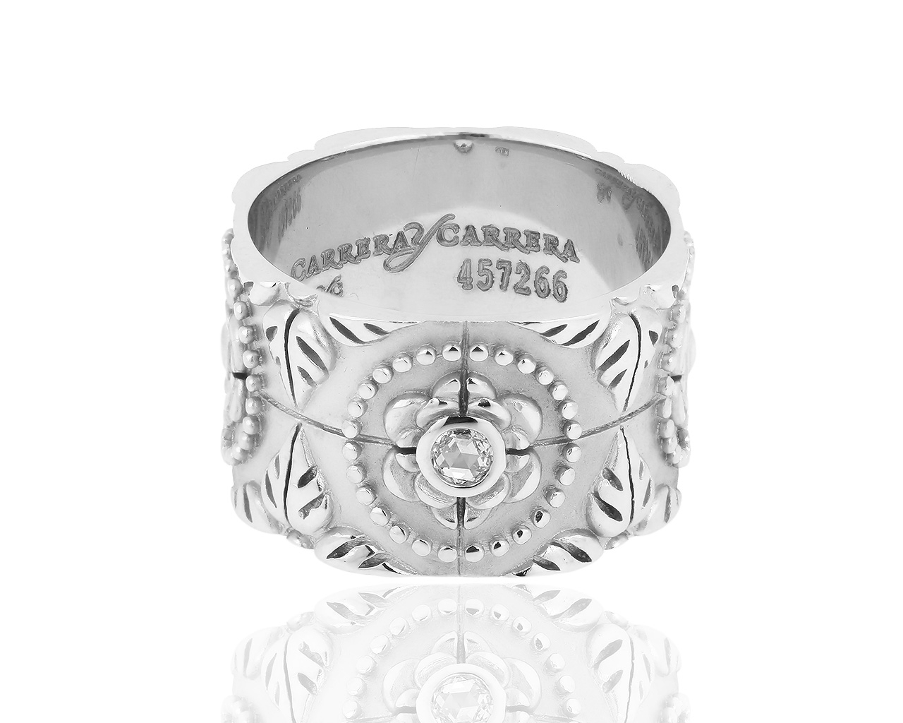 Красивое золотое кольцо с бриллиантом Carrera y Carrera Mosaicos 160119/5